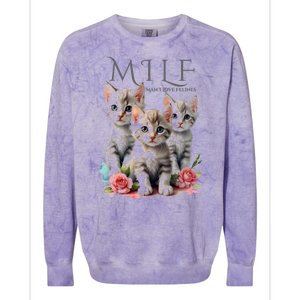 Man I Love Felines Colorblast Crewneck Sweatshirt