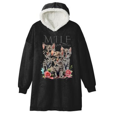 Man I Love Felines Hooded Wearable Blanket
