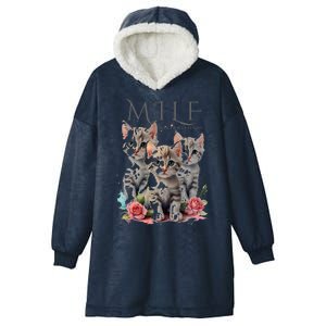 Man I Love Felines Hooded Wearable Blanket