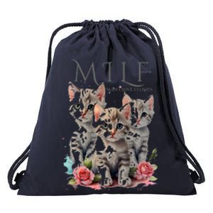 Man I Love Felines Drawstring Bag