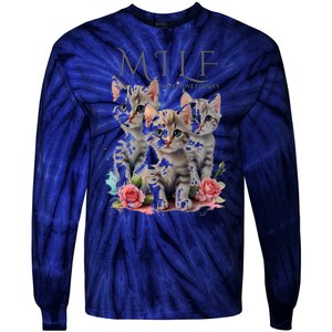 Man I Love Felines Tie-Dye Long Sleeve Shirt