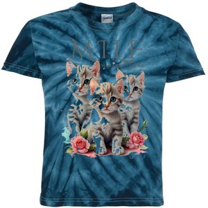 Man I Love Felines Kids Tie-Dye T-Shirt