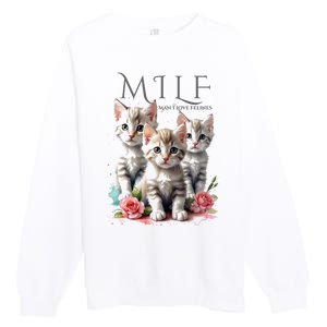 Man I Love Felines Premium Crewneck Sweatshirt