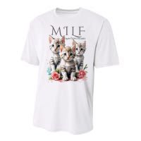 Man I Love Felines Performance Sprint T-Shirt