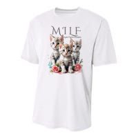 Man I Love Felines Youth Performance Sprint T-Shirt