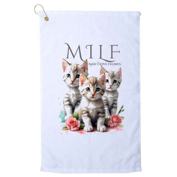 Man I Love Felines Platinum Collection Golf Towel