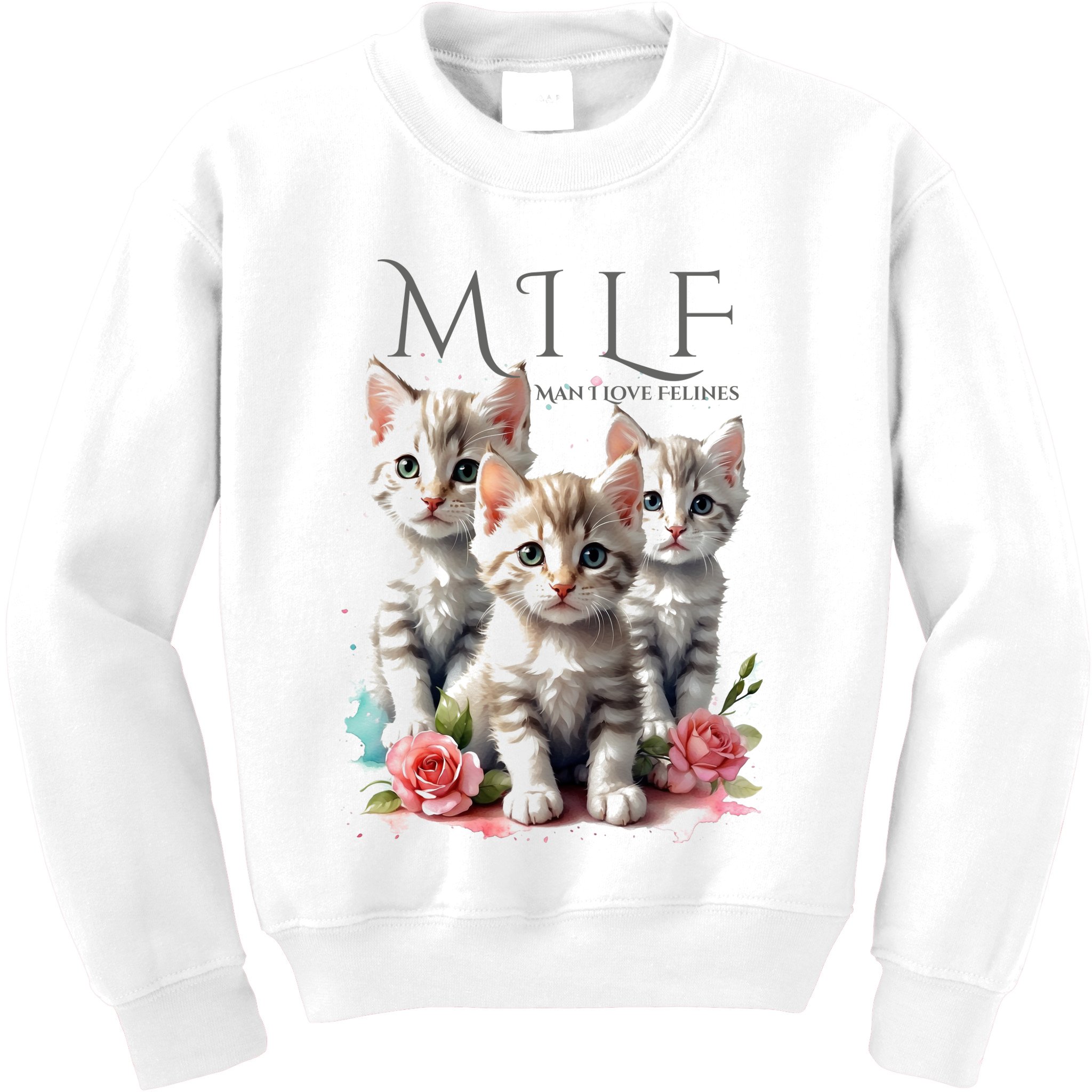 Man I Love Felines Kids Sweatshirt