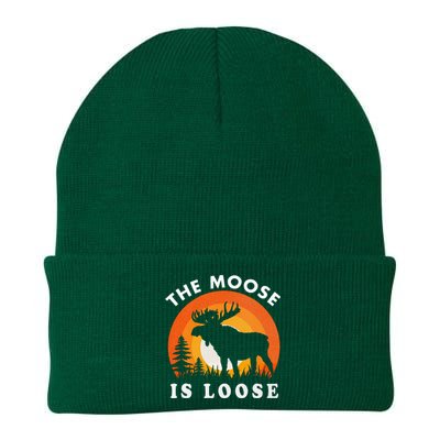 Moose Is Loose Funny Moose Lover Knit Cap Winter Beanie