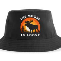 Moose Is Loose Funny Moose Lover Sustainable Bucket Hat