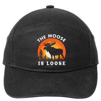 Moose Is Loose Funny Moose Lover 7-Panel Snapback Hat