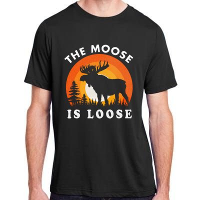 Moose Is Loose Funny Moose Lover Adult ChromaSoft Performance T-Shirt