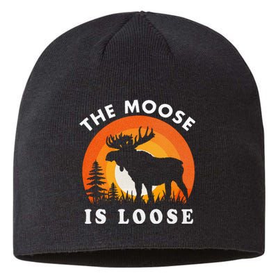 Moose Is Loose Funny Moose Lover Sustainable Beanie