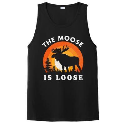 Moose Is Loose Funny Moose Lover PosiCharge Competitor Tank