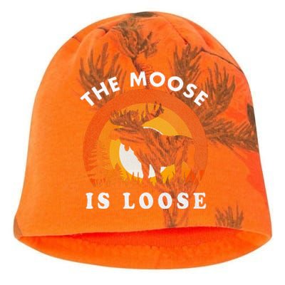 Moose Is Loose Funny Moose Lover Kati - Camo Knit Beanie