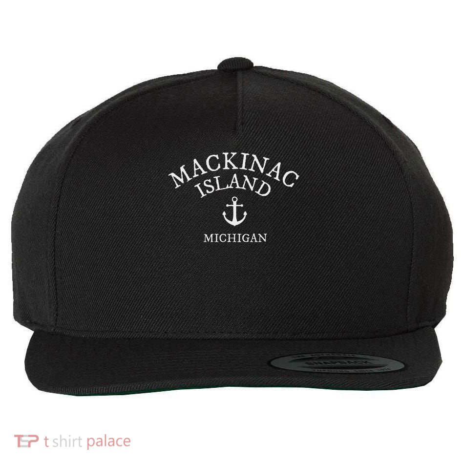 Mackinac Island , Lake Michigan Town , More Colors Wool Snapback Cap