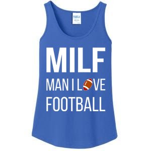 Man I Love Football Milf Quarterback Line Funny Football Gift Ladies Essential Tank