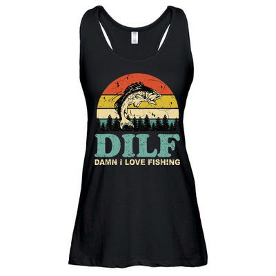 MILF-Man I Love Fishing Funny Fishing Fisher Angler Ladies Essential Flowy Tank