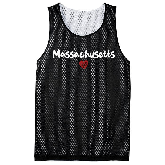 Massachusetts I Love Massachusetts Classic Mesh Reversible Basketball Jersey Tank