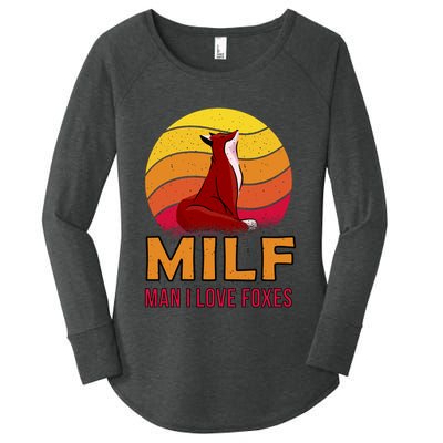 Man I Love Foxes MILF Women's Perfect Tri Tunic Long Sleeve Shirt