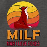Man I Love Foxes MILF Vector Backpack