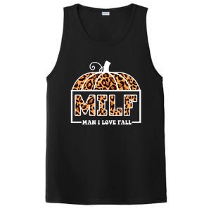 Milf I Love Fall Funny Pumpkin Autumn Lover Gift PosiCharge Competitor Tank