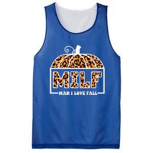 Milf I Love Fall Funny Pumpkin Autumn Lover Gift Mesh Reversible Basketball Jersey Tank