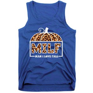 Milf I Love Fall Funny Pumpkin Autumn Lover Gift Tank Top