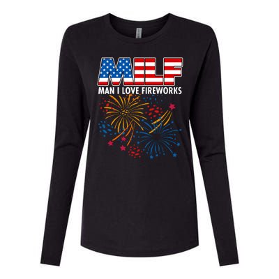 MILF Man I Love Firework Womens Cotton Relaxed Long Sleeve T-Shirt