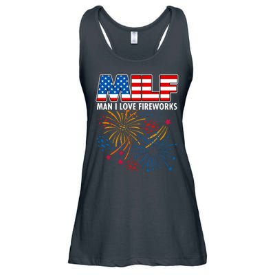 MILF Man I Love Firework Ladies Essential Flowy Tank