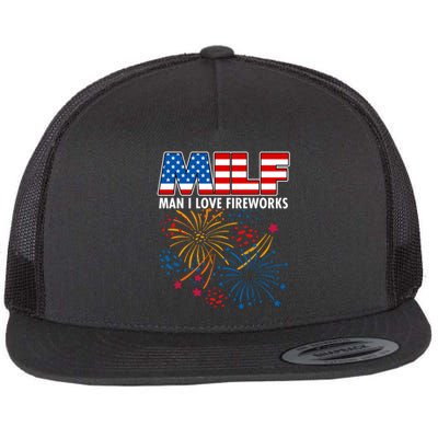 MILF Man I Love Firework Flat Bill Trucker Hat