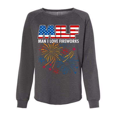 MILF Man I Love Firework Womens California Wash Sweatshirt