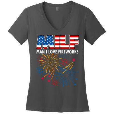 MILF Man I Love Firework Women's V-Neck T-Shirt