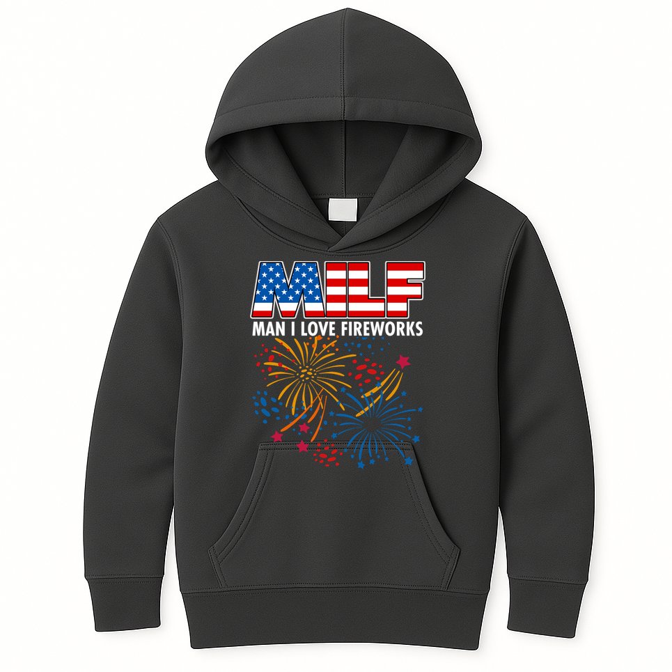 MILF Man I Love Firework Kids Hoodie