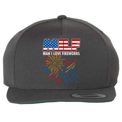 MILF Man I Love Firework Wool Snapback Cap