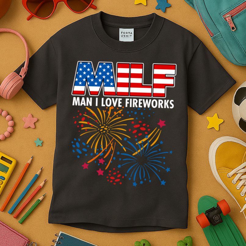 MILF Man I Love Firework Kids T-Shirt
