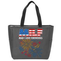 MILF Man I Love Firework Zip Tote Bag