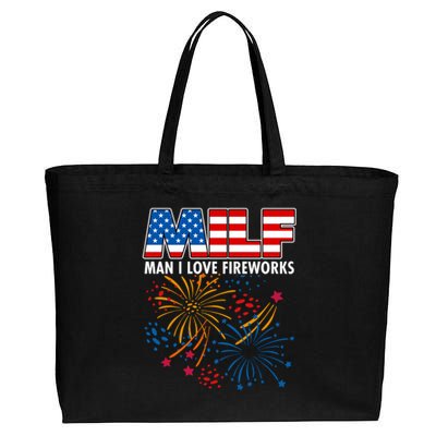 MILF Man I Love Firework Cotton Canvas Jumbo Tote