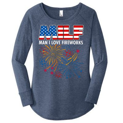 MILF Man I Love Firework Women's Perfect Tri Tunic Long Sleeve Shirt