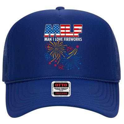 MILF Man I Love Firework High Crown Mesh Back Trucker Hat