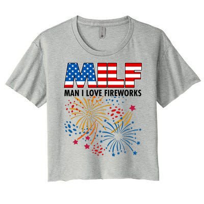 MILF Man I Love Firework Women's Crop Top Tee