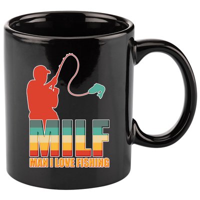 MILF Man I Love Fishing 11oz C Handle Ceramic Mug