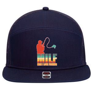 MILF Man I Love Fishing 7 Panel Mesh Trucker Snapback Hat