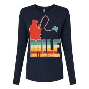 MILF Man I Love Fishing Womens Cotton Relaxed Long Sleeve T-Shirt