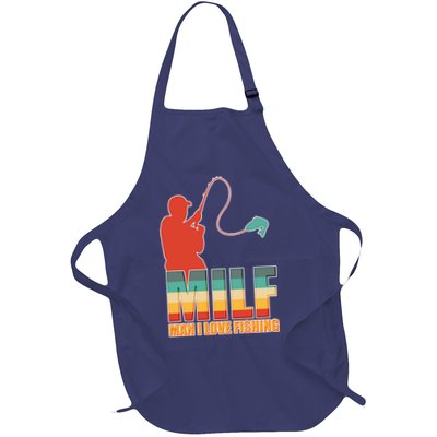 MILF Man I Love Fishing Full-Length Apron With Pockets