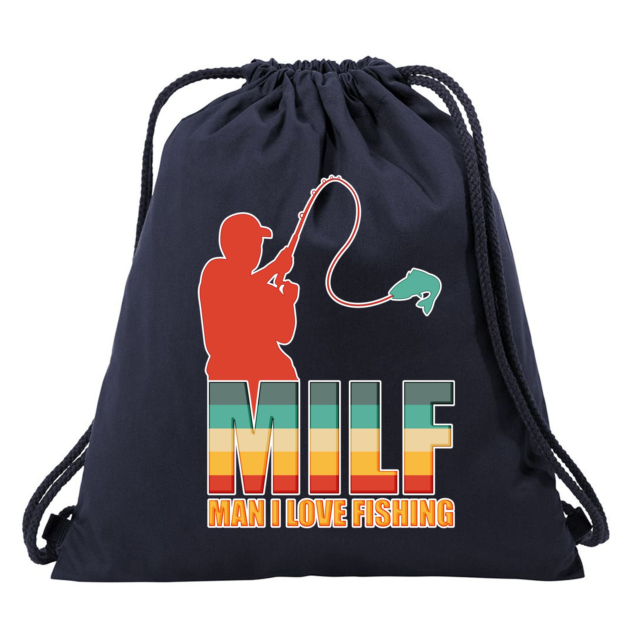 MILF Man I Love Fishing Drawstring Bag