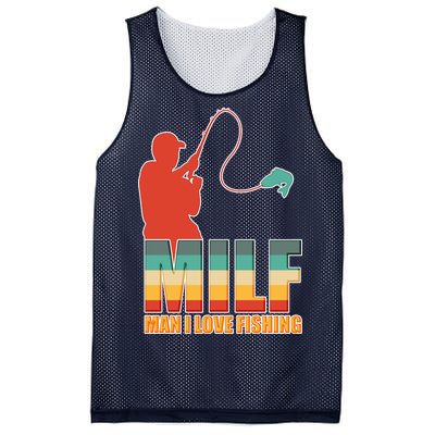 MILF Man I Love Fishing Mesh Reversible Basketball Jersey Tank