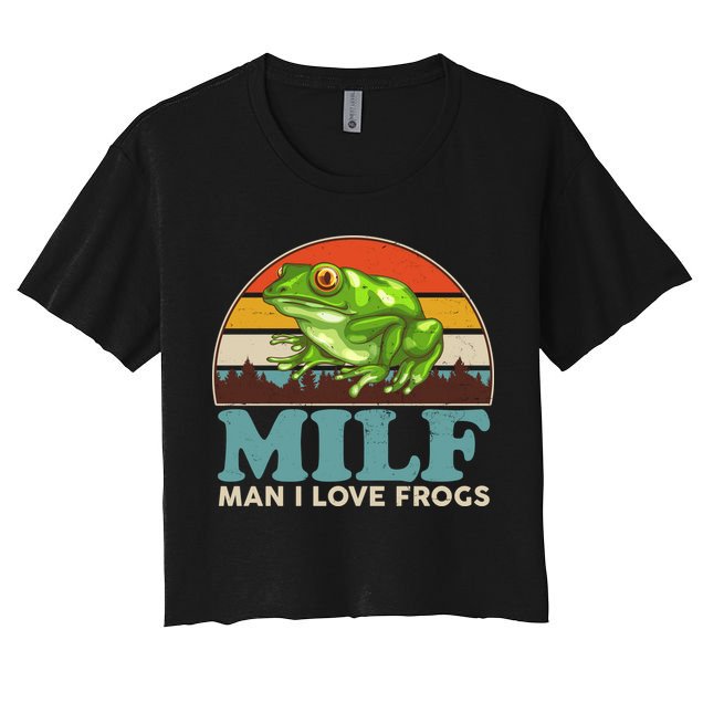 MILF Man I Love Frogs Crop Top