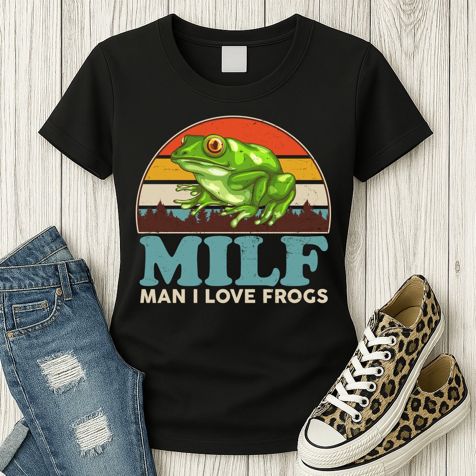 MILF Man I Love Frogs Womens T-Shirt