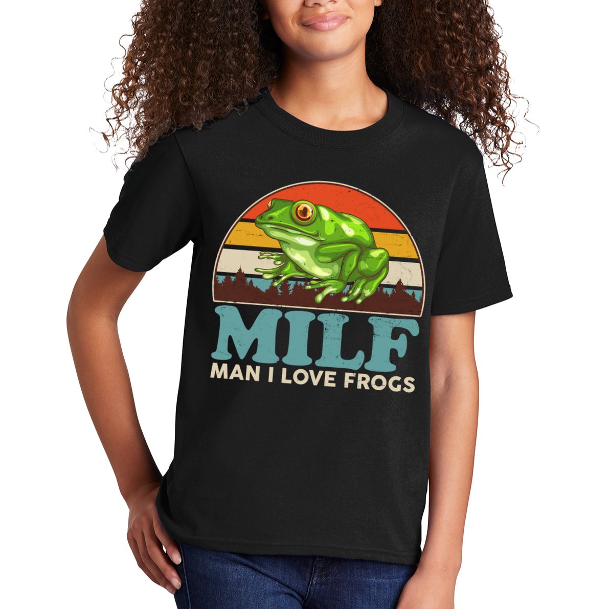 MILF Man I Love Frogs Kids T-Shirt