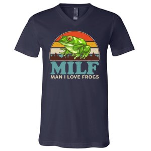 MILF Man I Love Frogs V-Neck T-Shirt